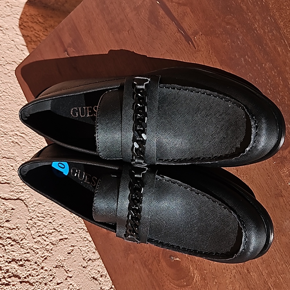 Guess Black Ciflin Loafers Dress Shoes Slip-On Size 10M - Picture 7 of 13